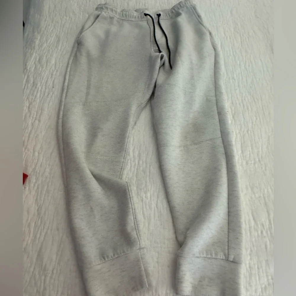 American Eagle Jogger Sweatpants Men’s M Light Gray Zip Pockets Athletic